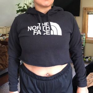 Cropped north face hoodie